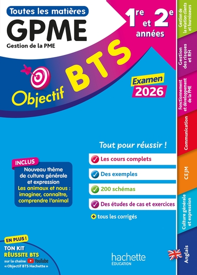 Objectif BTS GPME (1re et 2e années) - Toutes les épreuves, examen 2026