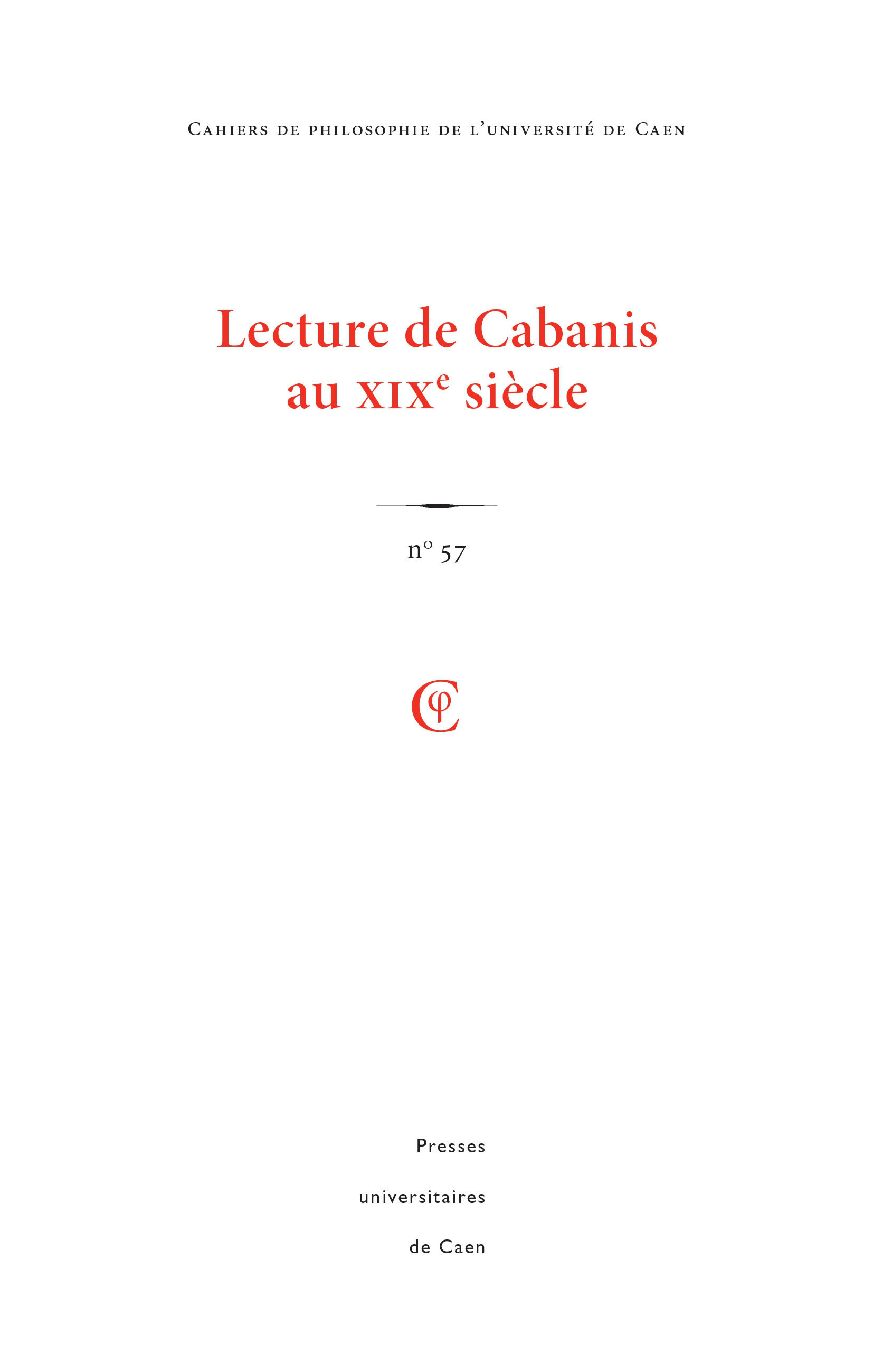 Cahiers de philosophie de l'université de Caen, n° 57/2021