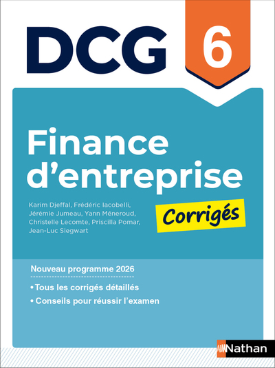 Finance d'entreprise - DCG - Épreuve 6 - Corrigés des applications - 2026