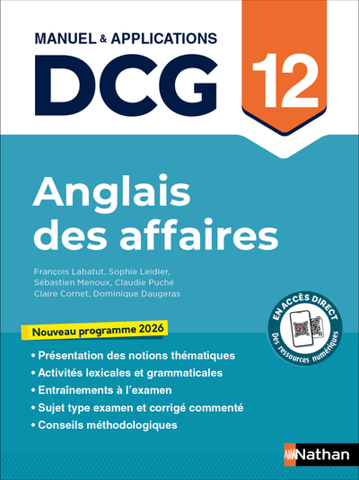 Anglais des affaires - DCG - Épreuve 12 - Manuel et applications