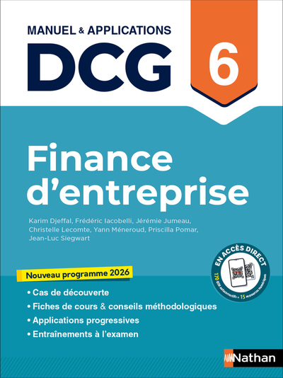 Finance d'entreprise - DCG - Épreuve 6 - Manuel et applications - 2026