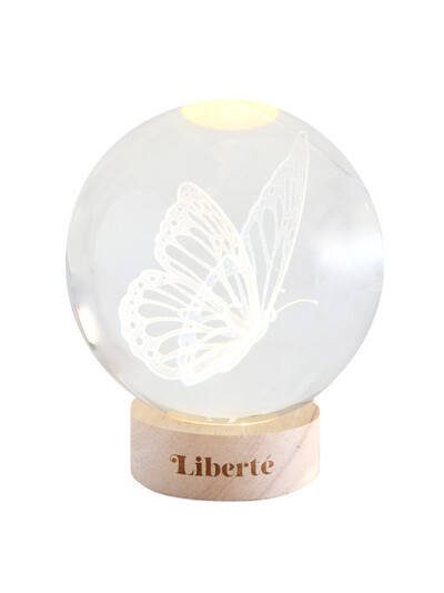 Sphère lumineuse "Liberté infinie" 10 cm Papillon