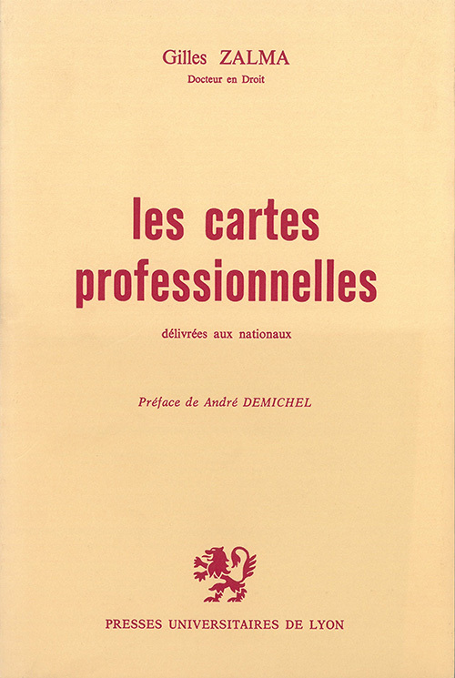 Les Cartes professionnelles délivrées aux nationaux