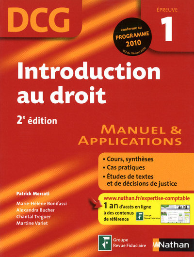 INTRODUCTION AU DROIT EPREUVE 1 DCG ELEVE 2010
