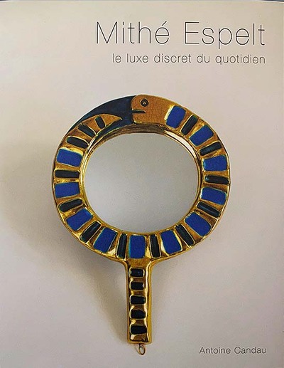 Mithé Espelt Sublime Miroir "Bocage" aux Oiseaux & Fleurs Céramique Line Vautrin 