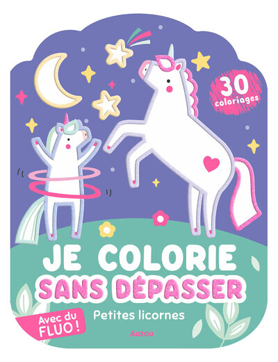 Coloriages fluo : Petites licornes