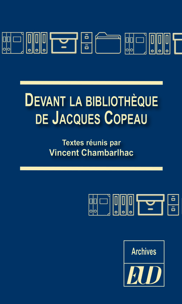 Devant la bibliothèque de Jacques Copeau