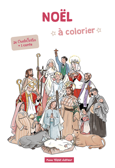 Noël à colorier : 24 CredoCartes + 1 conte