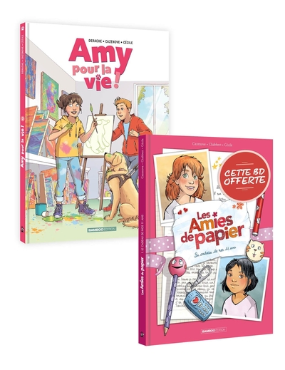 Amy pour la vie ! t02 + Amies de papier t01 offert : pack promo 2025