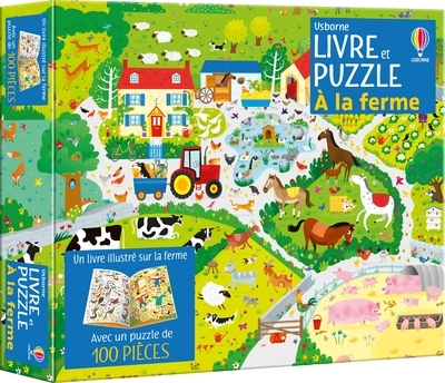 Coffret livre et puzzle : A la ferme : Dès 5 ans