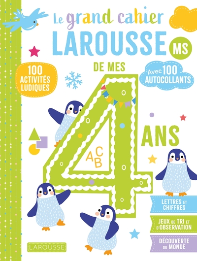 Le grand cahier Larousse de mes 4 ans : MS : 100 activités ludiques