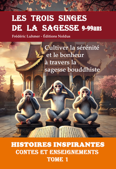 LES TROIS SINGES DE LA SAGESSE HISTOIRES INSPIRANTES Contes et enseignements TOME 1 9-99ans DYS Cultiver la sérénité et le bonheur à travers la sagesse bouddhiste