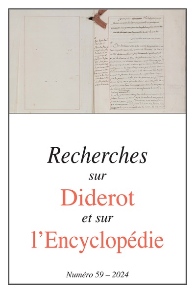 Revue Recherches sur Diderot et sur l’Encyclopédie 59 -2024