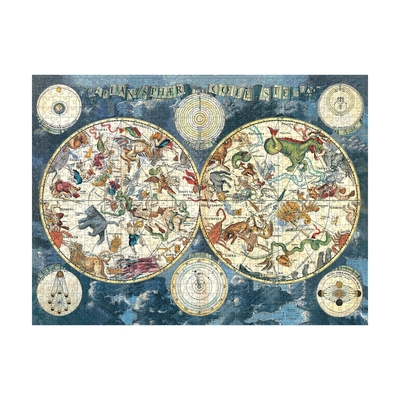 Puzzles Ancienne Cartographie Planisphere Celeste 1 000 pieces