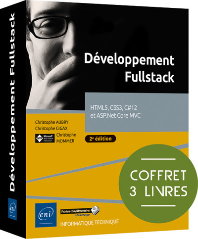 Développement fullstack : HTML5, CSS3, C#8 et ASP.NET Core : coffret 3 livres