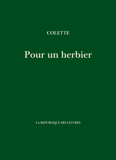 Pour un herbier