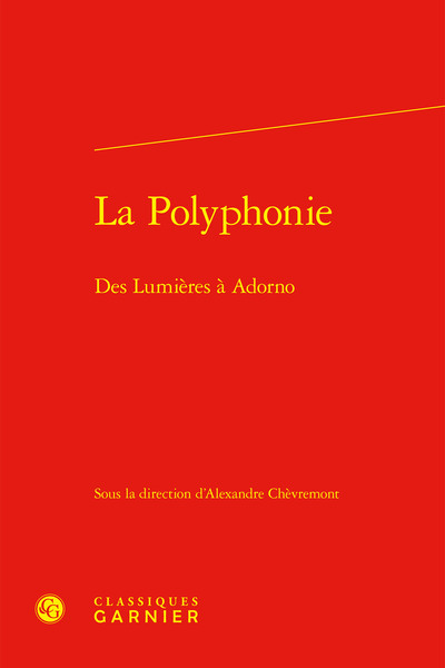 La polyphonie : des Lumières à Adorno