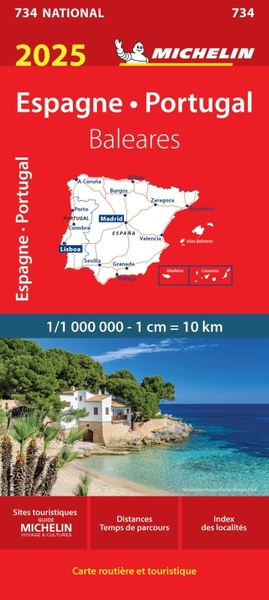 Carte Nationale Espagne, Portugal 2025