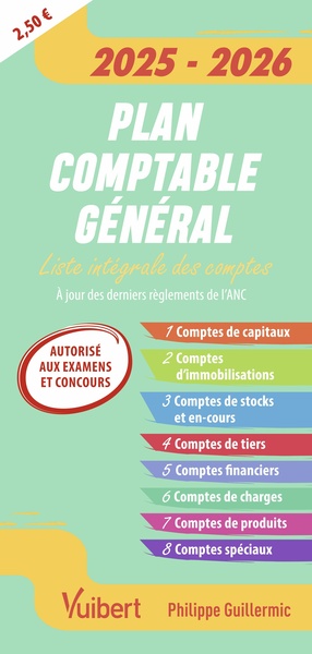 Plan comptable général 2025 : liste intégrale des comptes