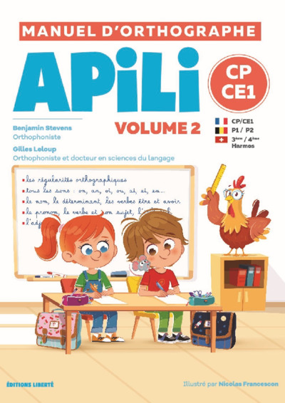 Manuel d'orthographe Apili Vol 2 CP/CE1 P1/P2 3ème / 4 ème Harmos