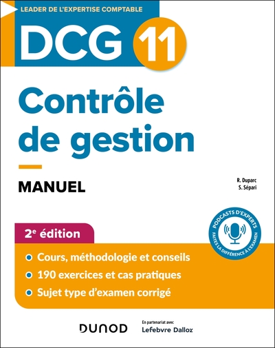 DCG 11, contrôle de gestion : manuel