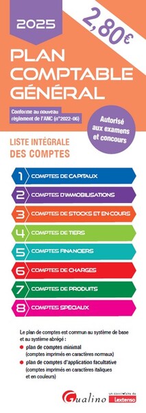 Plan comptable général 2025 : liste intégrale des comptes