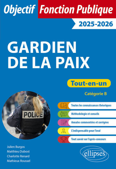 Gardien de la paix : tout-en-un, catégorie B : 2025-2026