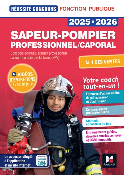 Sapeur-pompier professionnel-caporal : concours externes, examen professionnel sapeurs-pompiers volontaires : préparation complète, 2025-2026