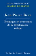 TECHNIQUES ET ECONOMIES DE MEDITERRANEE ANTIQUE