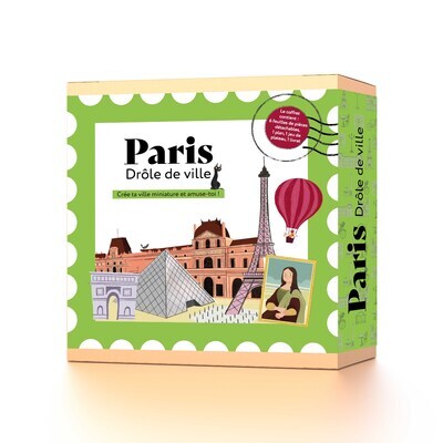 Paris Drôle de ville Crée ta ville miniature et amuse-toi ! : Le coffret contient 6 feuilles de pièces détachables, 1 plan, 1 jeu de