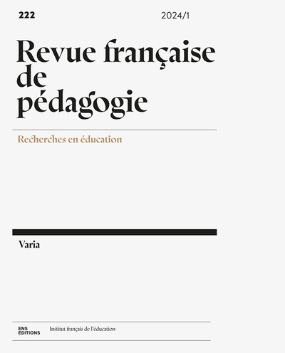 Revue française de pédagogie, n° 222. Varia