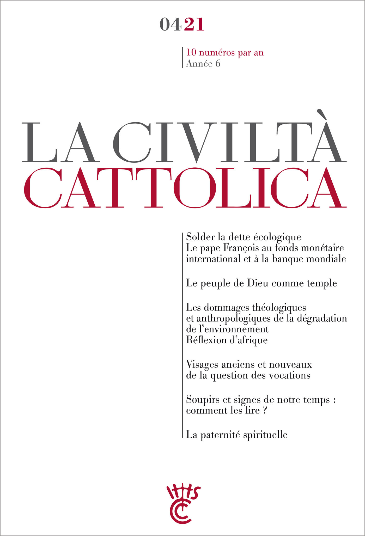 LA CIVILTA CATTOLICA 0421
