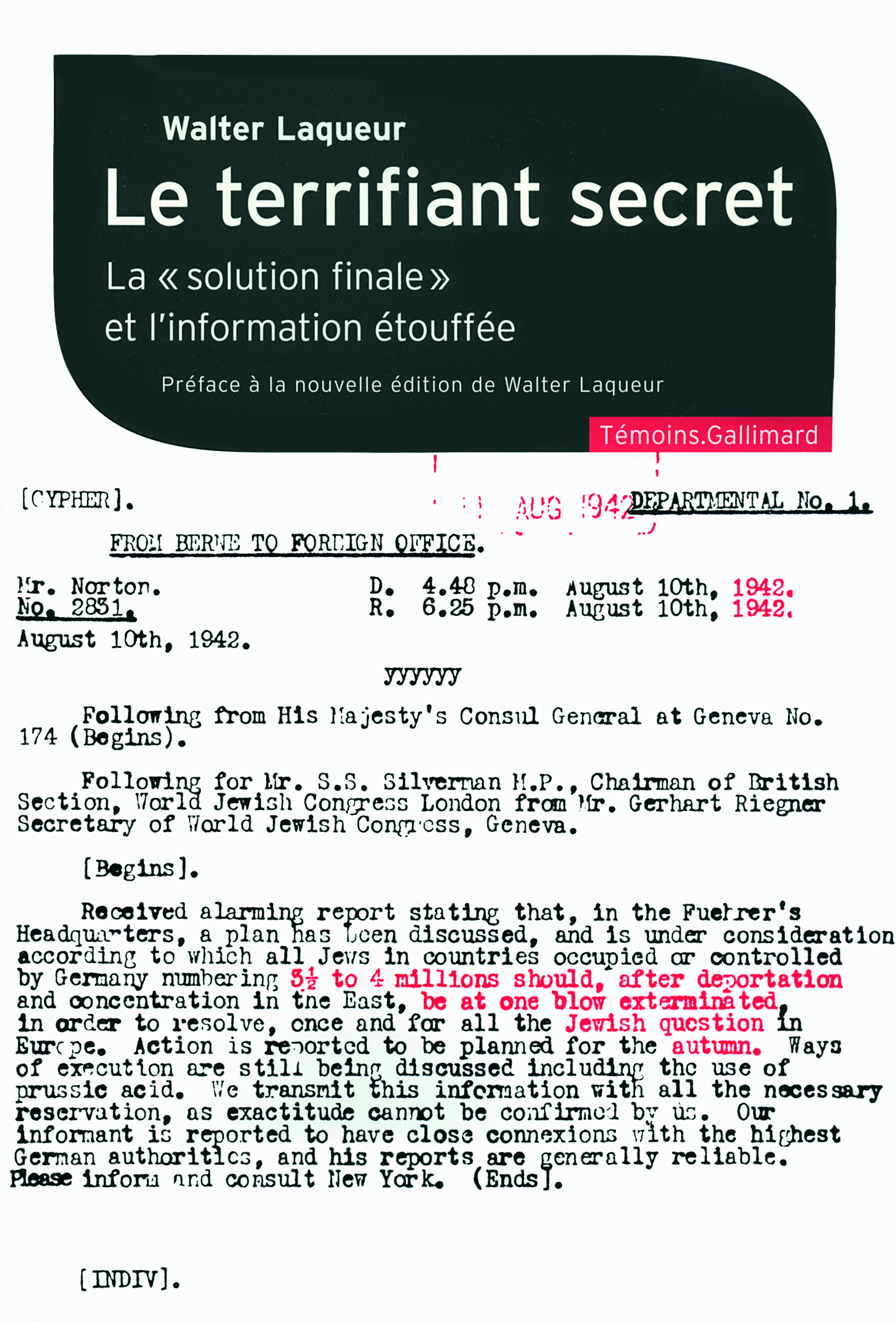 TERRIFIANT SECRET (LA SOLUTION FINALE ET L´INFORMATION ETOUF