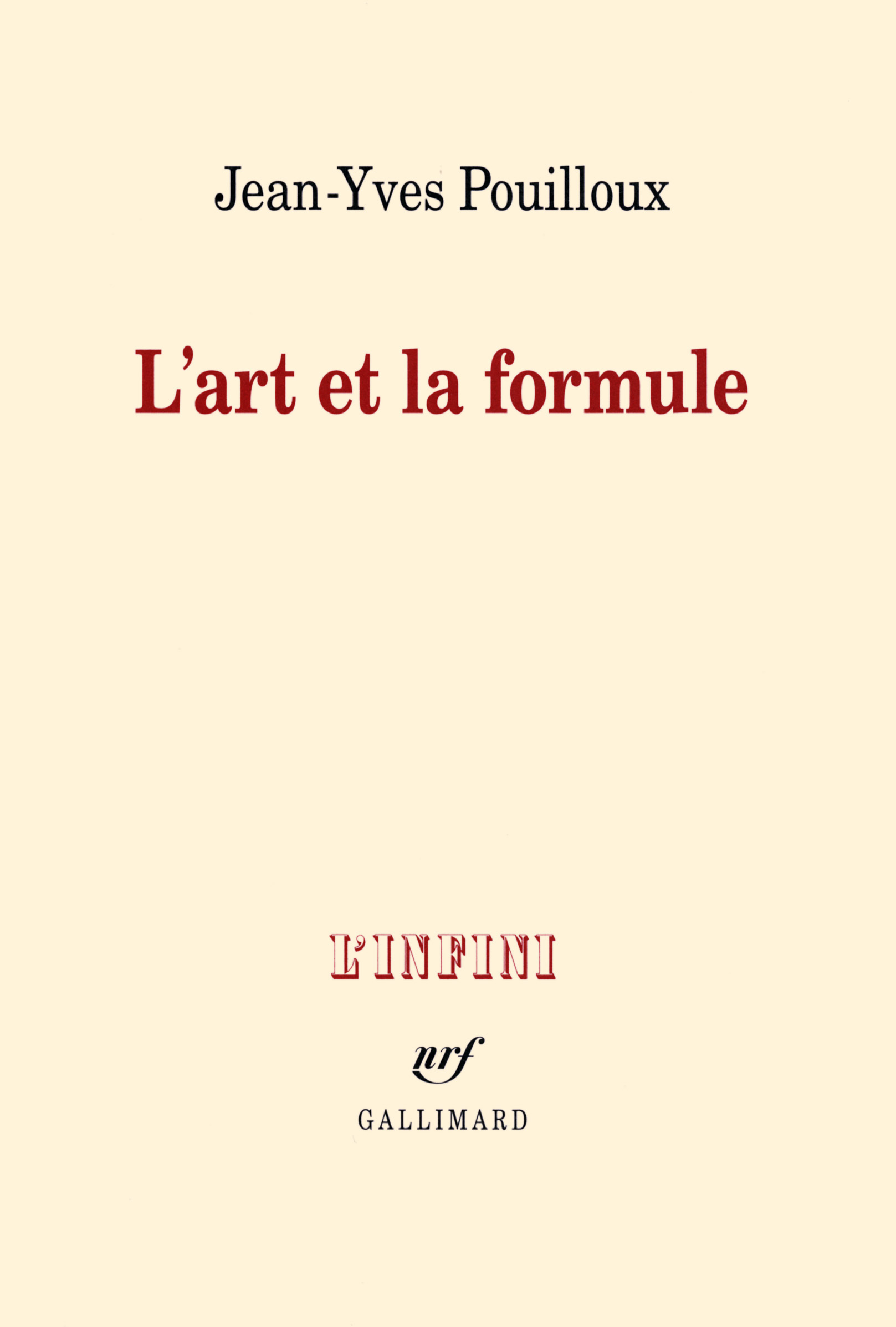 L´ART ET LA FORMULE