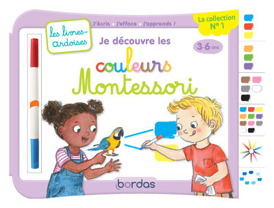 LIVRES-ARDOISES - JE DECOUVRE LES COULEURS MONTESSORI