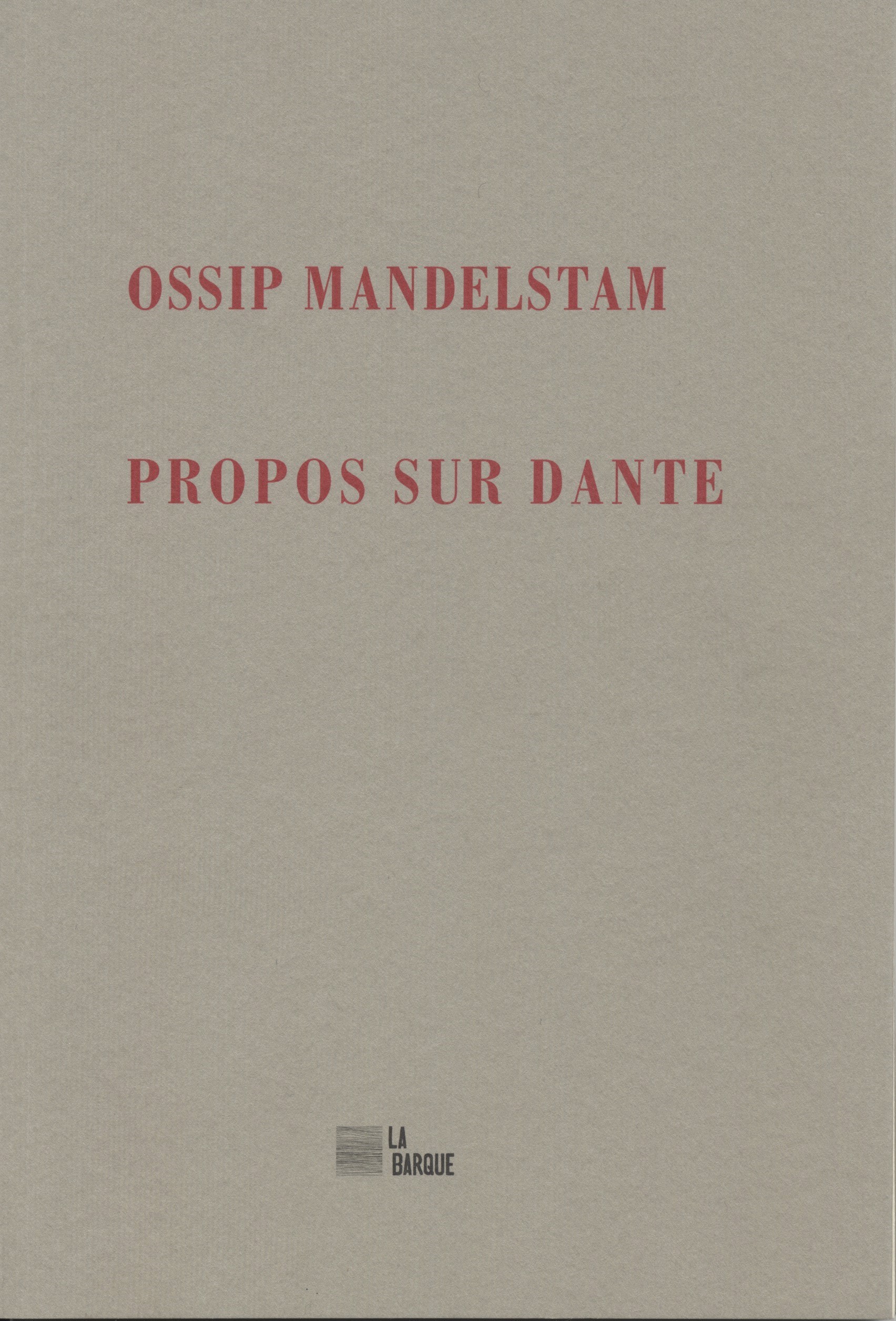 PROPOS SUR DANTE
