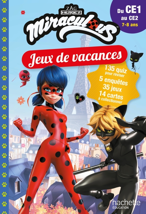 JEUX DE VACANCES MIRACULOUS, DU CE1 AU CE2