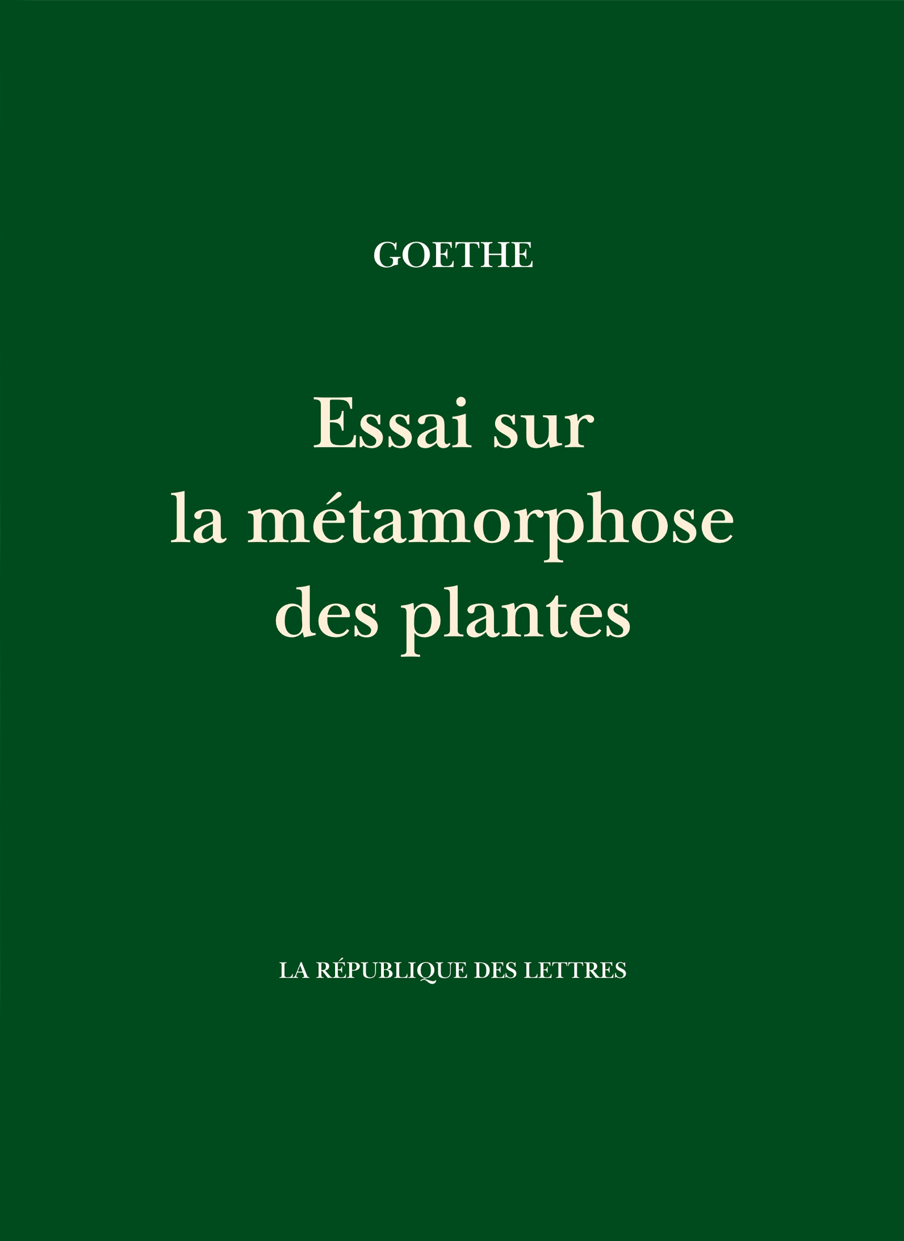 ESSAI SUR LA METAMORPHOSE DES PLANTES