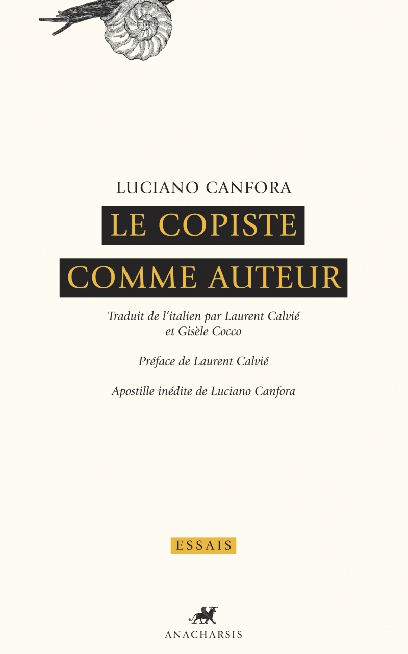 COPISTE COMME AUTEUR (LE)