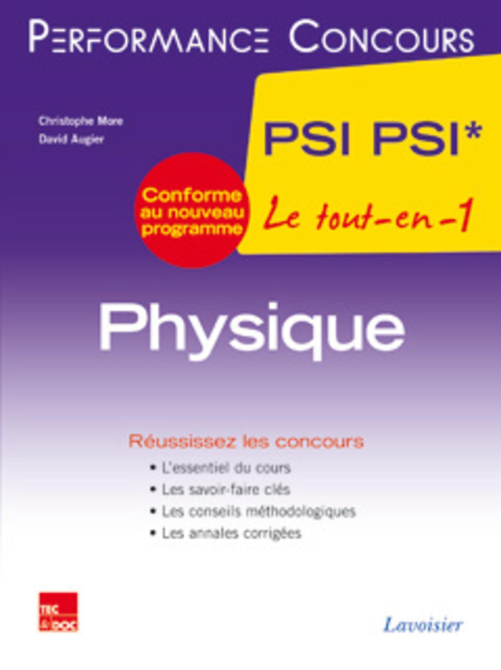 PHYSIQUE 2E ANNEE PSI PSI* (COLLECTION LE TOUT-EN-1)