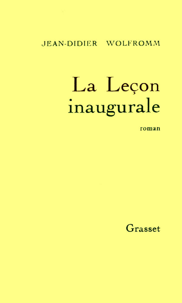 LECON INAUGURALE