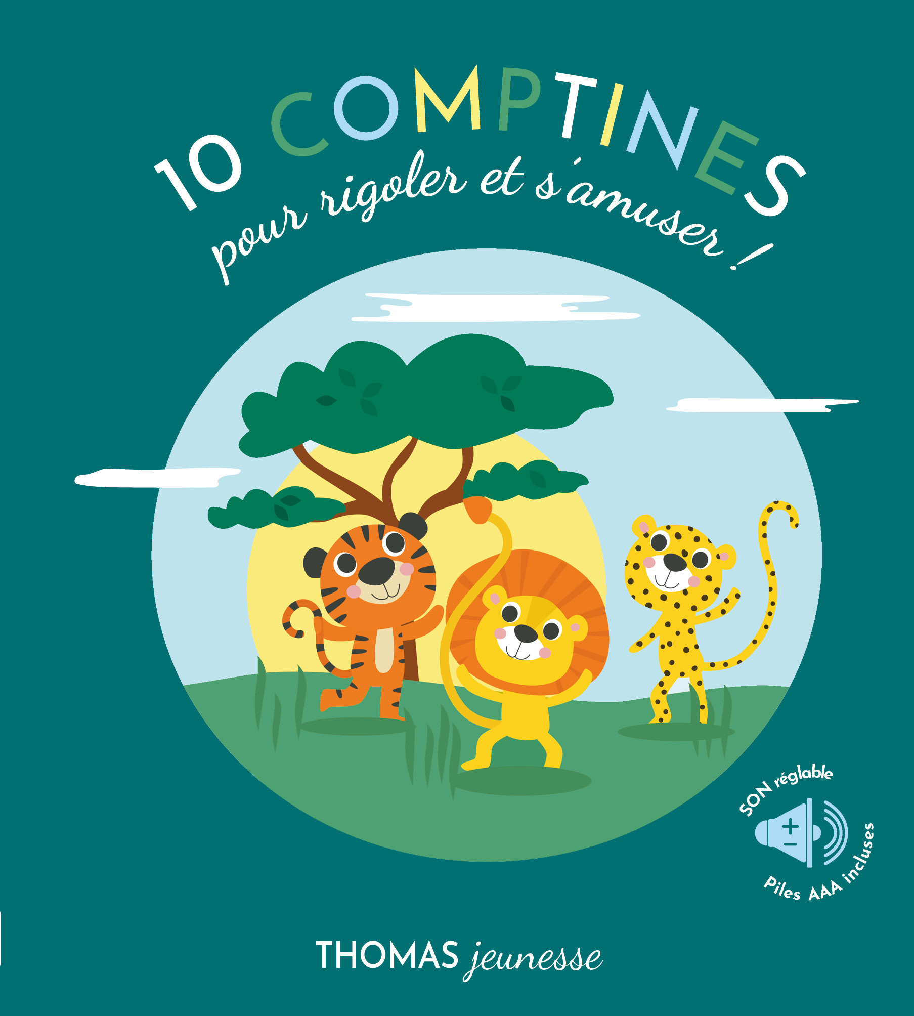 10 COMPTINES POUR RIGOLER ET S´AMUSER ! ANIMAUX SAUVAGES LIVRE SONORE