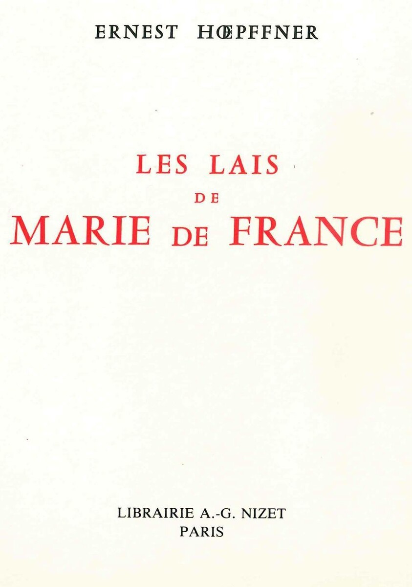 LAIS DE MARIE DE FRANCE