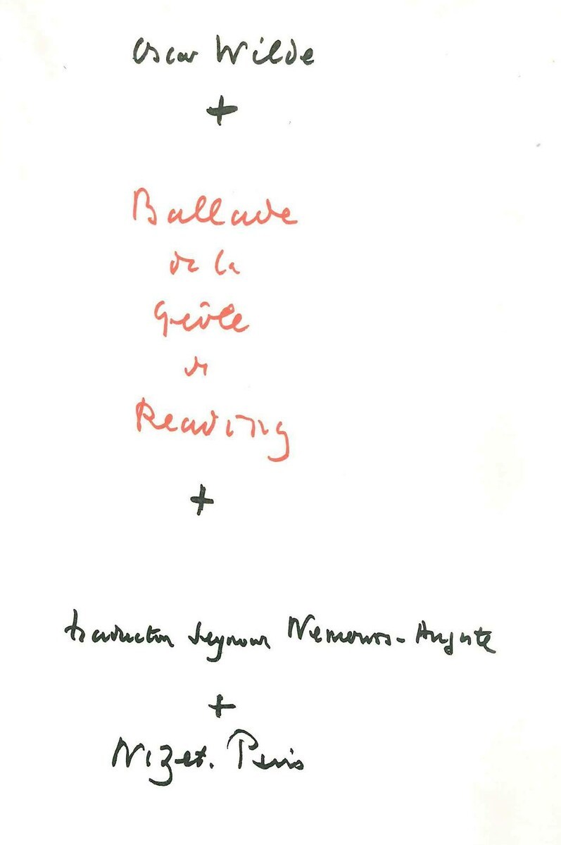 BALLADE DE LA GEOLE DE READING