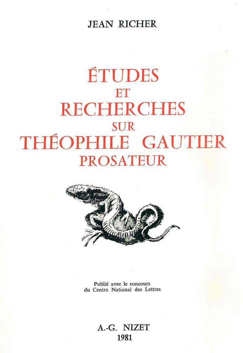 ETUDES ET RECHERCHES SUR TH. GAUTIER PRO