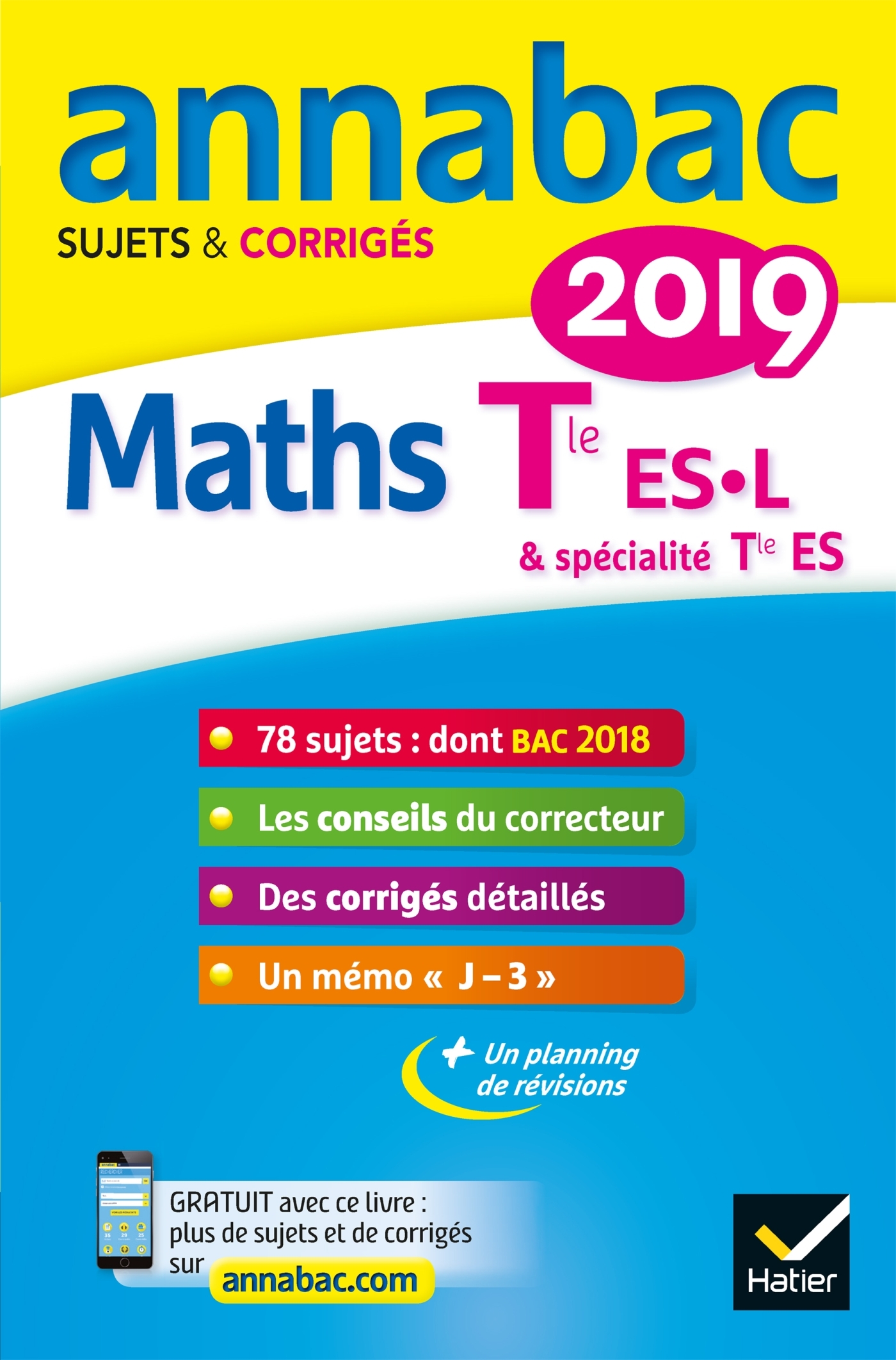 10 - ANNALES ANNABAC 2019 MATHS TLE ES, L - SUJETS ET CORRIGES DU BAC TERMINALE ES (SPECIFIQUE & S