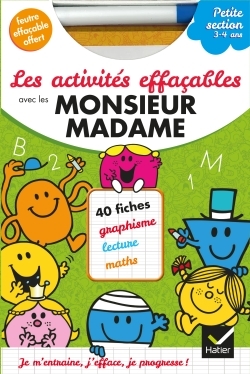 ACTIVITES EFFACABLES AVEC LES MONSIEUR MADAME - PETITE SECTION