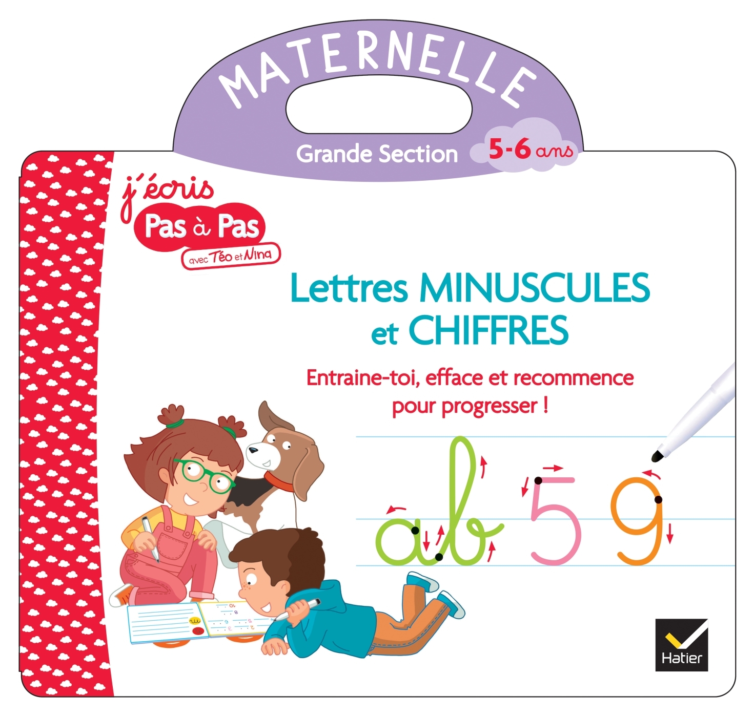 LETTRES MINUSCULES ET CHIFFRES LIVRE ARDOISE TEO ET NINA GS -