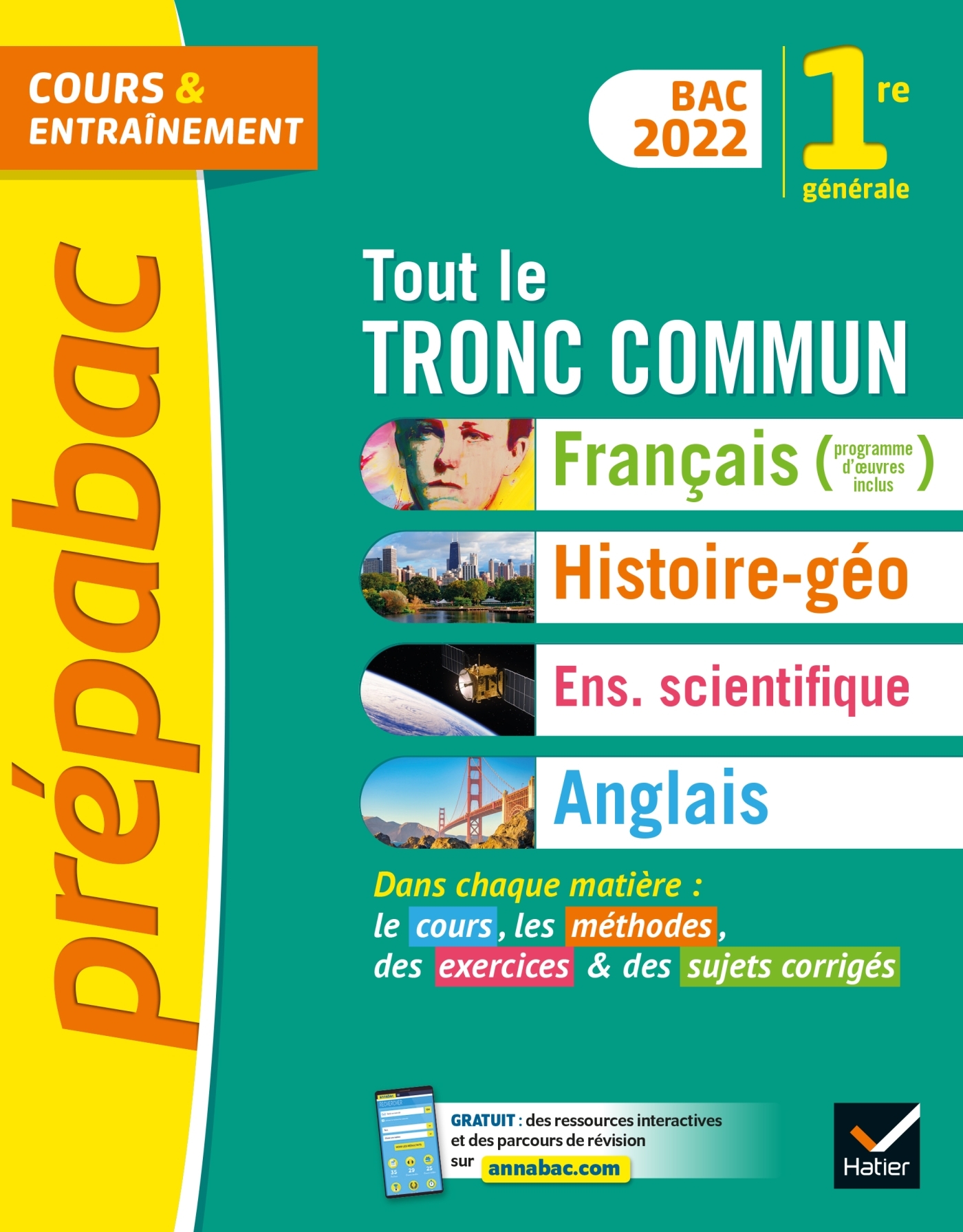 PREPABAC TOUT LE TRONC COMMUN 1RE GENERALE BAC 2022 - NOUVEAU PROGRAMME DE PREMIERE