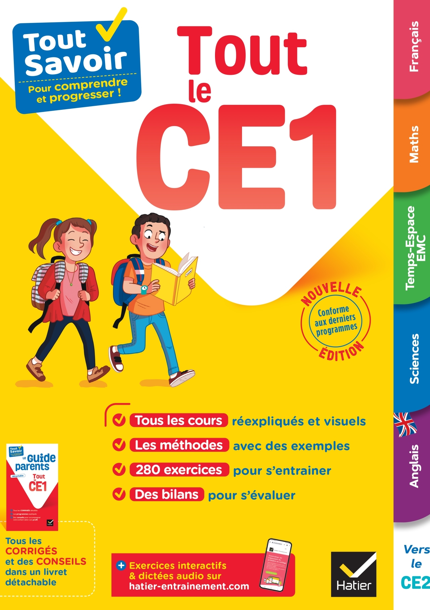 TOUT SAVOIR CE1 - TOUT-EN-UN - COURS, METHODES ET EXERCICES DANS TOUTES LES MATIERES